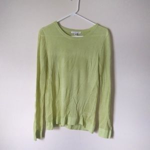 CAbi Lime Green Sweater with Open Cross Back